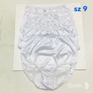 New 6 pc Smart Fit White Vintage Briefs 
- Size 9